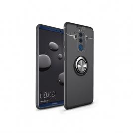 Husa Spate Silicon Premium Iring Metalic Upzz Huawei Mate 10 Lite Cu Ring Metalic Pe Spate Negru