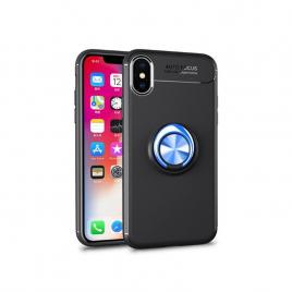 Husa Spate Silicon Premium Metalic IPhone X Albastru