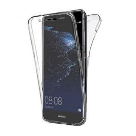 Husa din silicon 360 de gradeEurocell pentru Huawei Mate 10 Lite alb transparent