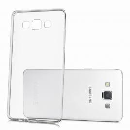 Husa spate Silicon Ultra Slim Samsung Galaxy A5 2015 TPU 0.3 mm transparenta + BONUS Folie Protectie Ecran din Sticla