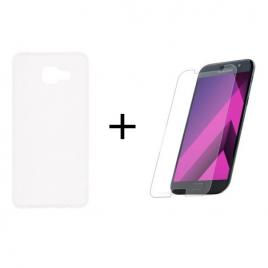 Pachet Folie Sticla + Husa silicon transparenta Samsung Galaxy A5 2017