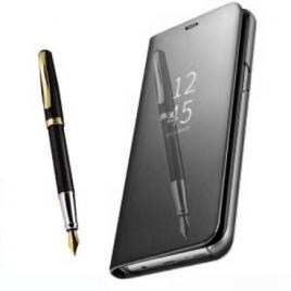Husa Fusion Samsung Galaxy A10 Flip Cover Oglinda Negru