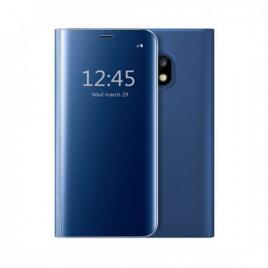 Husa Samsung Galaxy A10 Flip Cover Oglinda Albastru