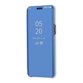 Husa Translucent View Flip Stand Mirror pentru Samsung Galaxy A30s Blue