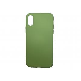 Husa silicon soft-touch compatibila cu Apple IPhone X / Xs Verde