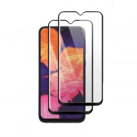 Set 2 folii protectie sticla securizata fullsize pentru Samsung Galaxy A10 SM-105 / M10 SM-M105  negru