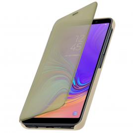 Husa Samsung Compatibila Galaxy A7 2018 / A750 Auriu Clear View Cover