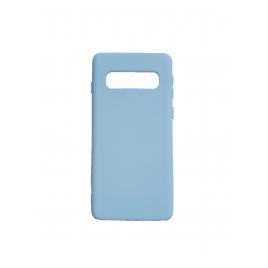 Husa silicon soft-touch compatibila cu Samsung Galaxy S10 Milky Blue