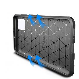 Husa Auto Focus Carbon compatibila cu Samsung Galaxy A71- Negru