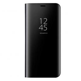 Husa Carte Clear View pentru Samsung Galaxy A31 Functie Stand Negru