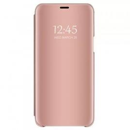 Husa Compatibila Cu Samsung Galaxy A21s Clear View Flip Mirror Stand Roz
