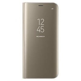 Husa Samsung Galaxy J8 2018  compatibila Clear View -Gold/Aurie