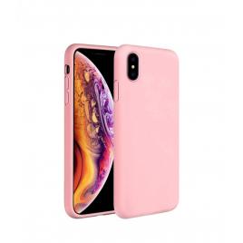 Husa Silicon Soft-Touch Compatibila Cu Apple IPhone X / Xs Roz prafuit
