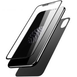 Folie de protectie tempered glass iPhone X BlueStar Fata / Spate Negru