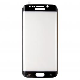Folie sticla protectie ecran Full Cover margini curbate negre pentru Samsung Galaxy S6 Edge (SM-G925)