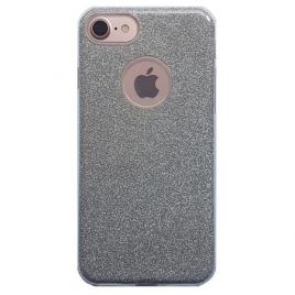 Husa protectie pentru Apple iPhone 7 PLUS Plastic Sclipici Capac Spate-ARGINTIU