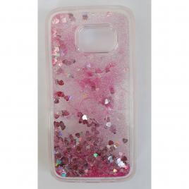 Husa protectie sclipici lichid pentru Samsung Galaxy S7-ROZ