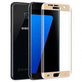 Folie Sticla Curbata Samsung Galaxy S7 Edge Flippy Full Face Auriu/Gold
