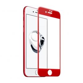 Folie din sticla 3D full size EuroCELL pentru iPhone 7 plus/8 Plus  rosu