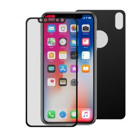 Folie protectie fata-spate EuroCELL pentru iPhone X Negru
