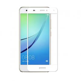 Folie protectie sticla securizata full size pentru Huawei Nova alb