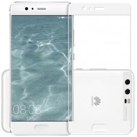 Folie protectie sticla securizata full size pentru Huawei P10 alb