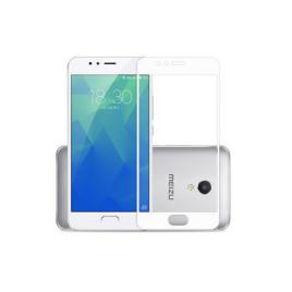 Folie protectie sticla securizata full size pentru Meizu M5S alb