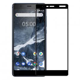 Folie protectie sticla securizata full size pentru Nokia 5.1 negru