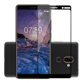 Folie protectie sticla securizata full size pentru Nokia 7 Plus negru