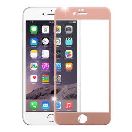 Folie sticla contur fibra EuroCELL pentru iPhone 6/6S roz