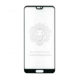 Folie sticla full size cu adeziv pe toata suprafata EuroCELL pentru Huawei P20 negru