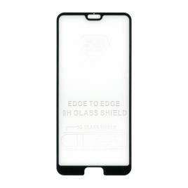 Folie sticla full size cu adeziv pe toata suprafata EuroCELL pentru Huawei P20 Pro negru