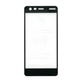 Folie sticla full size cu adeziv pe toata suprafata EuroCELL pentru Nokia 2 negru