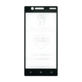 Folie sticla full size cu adeziv pe toata suprafata EuroCELL pentru Nokia 3 negru
