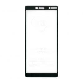 Folie sticla full size cu adeziv pe toata suprafata EuroCELL pentru Nokia 7 Plus negru