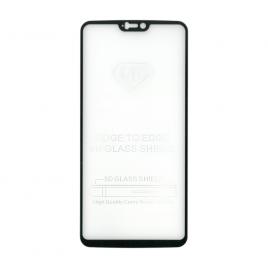 Folie sticla full size cu adeziv pe toata suprafata EuroCELL pentru OnePlus 6 negru