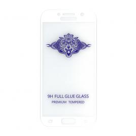 Folie sticla full size cu adeziv pe toata suprafata EuroCELL pentru Samsung Galaxy A5 2017 alb