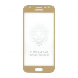 Folie sticla full size cu adeziv pe toata suprafata EuroCELL pentru Samsung Galaxy J3 auriu