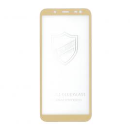 Folie sticla full size cu adeziv pe toata suprafata EuroCELL pentru Samsung Galaxy J6 2018 auriu