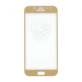 Folie sticla full size cu adeziv pe toata suprafata EuroCELL pentru Samsung Galaxy J7 2017 auriu