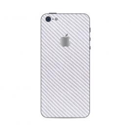 Colant sticker Junli model Carbon White pentru iPhone 5 / 5S / SE
