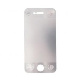 Folie protectie transparenta 3D Heart Junli pentru Apple iPhone 4/4S fata-spate