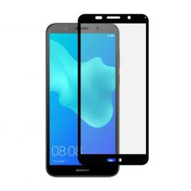 Folie Sticla Premium pentru Huawei Y5 Prime (2018) 5D Full Cover (acopera tot ecranul) Full Glue Negru