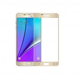 Folie protectie sticla securizata full size pentru Samsung Galaxy A5/A510 2016 auriu