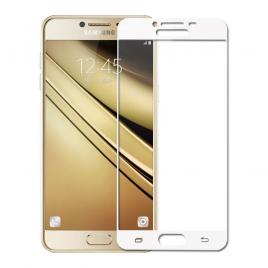 Folie protectie sticla securizata full size pentru Samsung Galaxy C5 alb