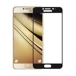Folie protectie sticla securizata full size pentru Samsung Galaxy C5 negru