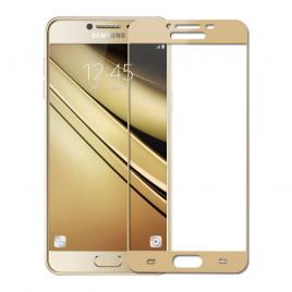 Folie protectie sticla securizata full size pentru Samsung Galaxy C5 Pro auriu