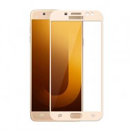 Folie protectie sticla securizata full size pentru Samsung Galaxy J7 MAX G615FD auriu