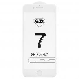 Folie sticla Kabelwelt 4D Full body White pentru Apple iPhone 7