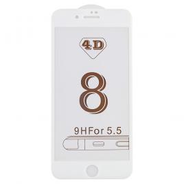Folie sticla Kabelwelt 4D Full body White pentru Apple iPhone 8 Plus